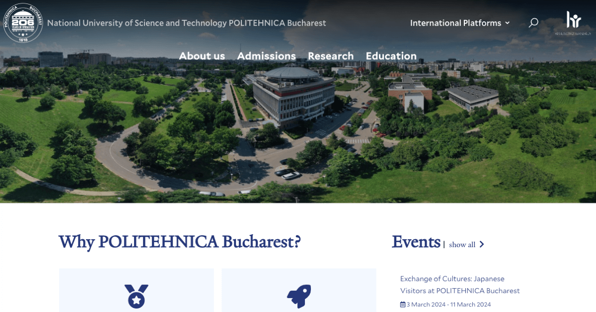 
                    Romanians from everywhere - 
                POLITEHNICA Bucharest | International Relations Department
    